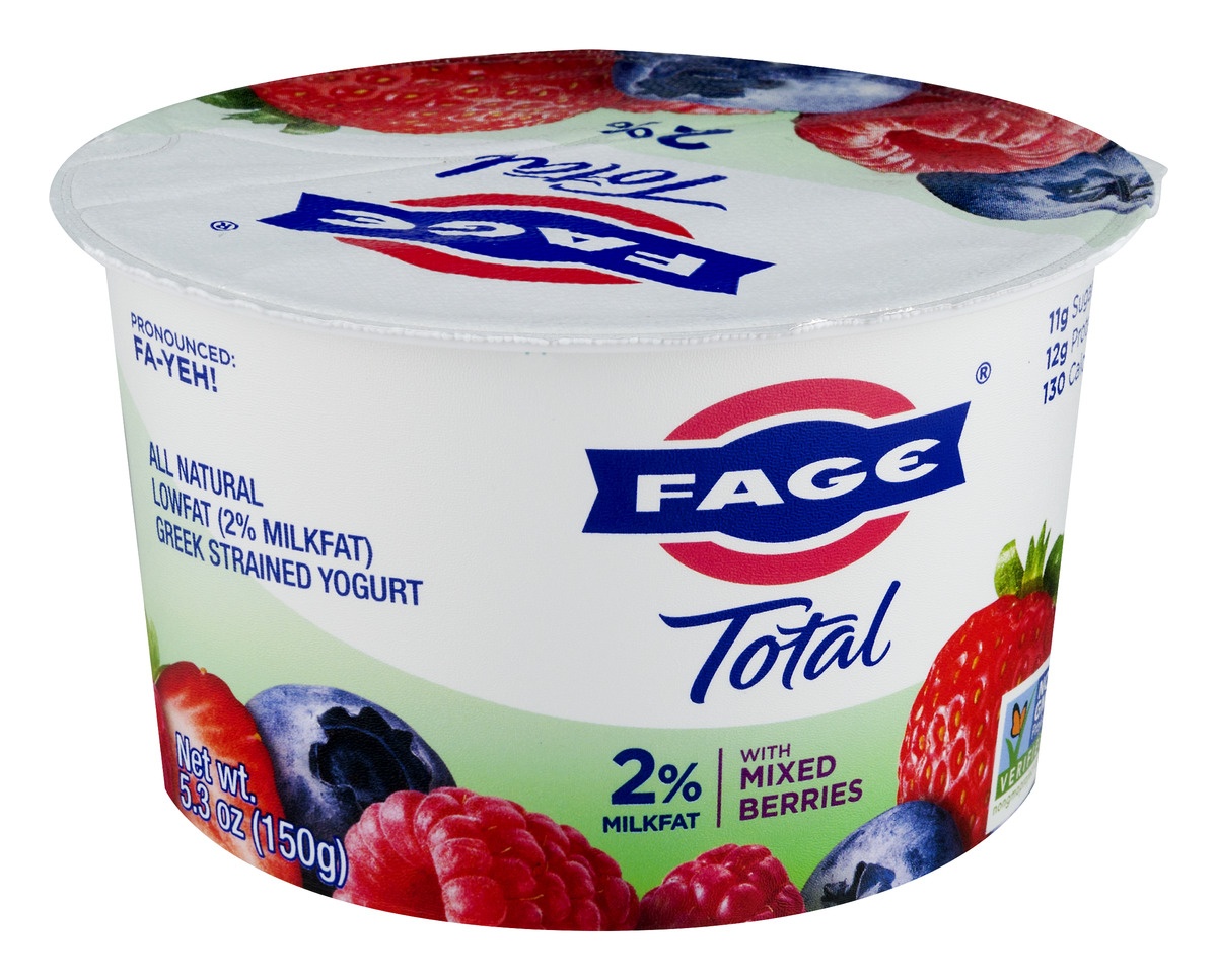 slide 2 of 11, Fage Low-Fat Greek Yogurt With Mixed Berry, 5.3 oz