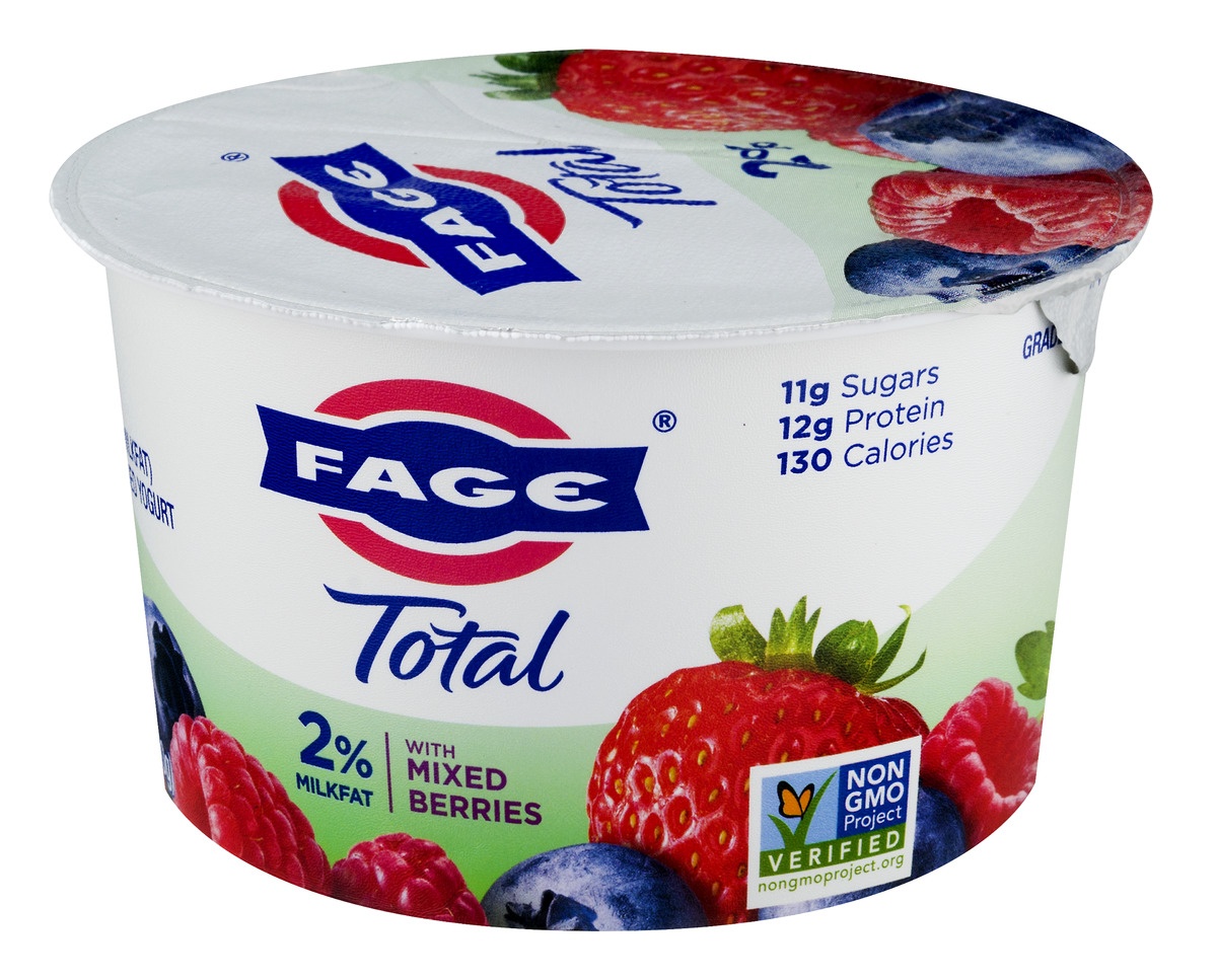 slide 4 of 11, Fage Low-Fat Greek Yogurt With Mixed Berry, 5.3 oz