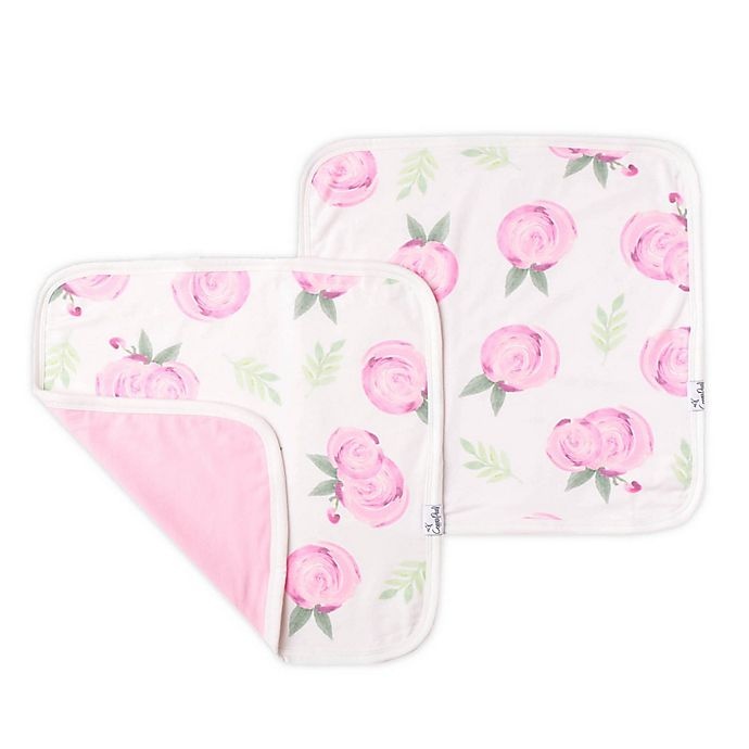 slide 1 of 7, Copper Pearl Grace Three-Layer Security Blankets - Pink Flower, 2 ct