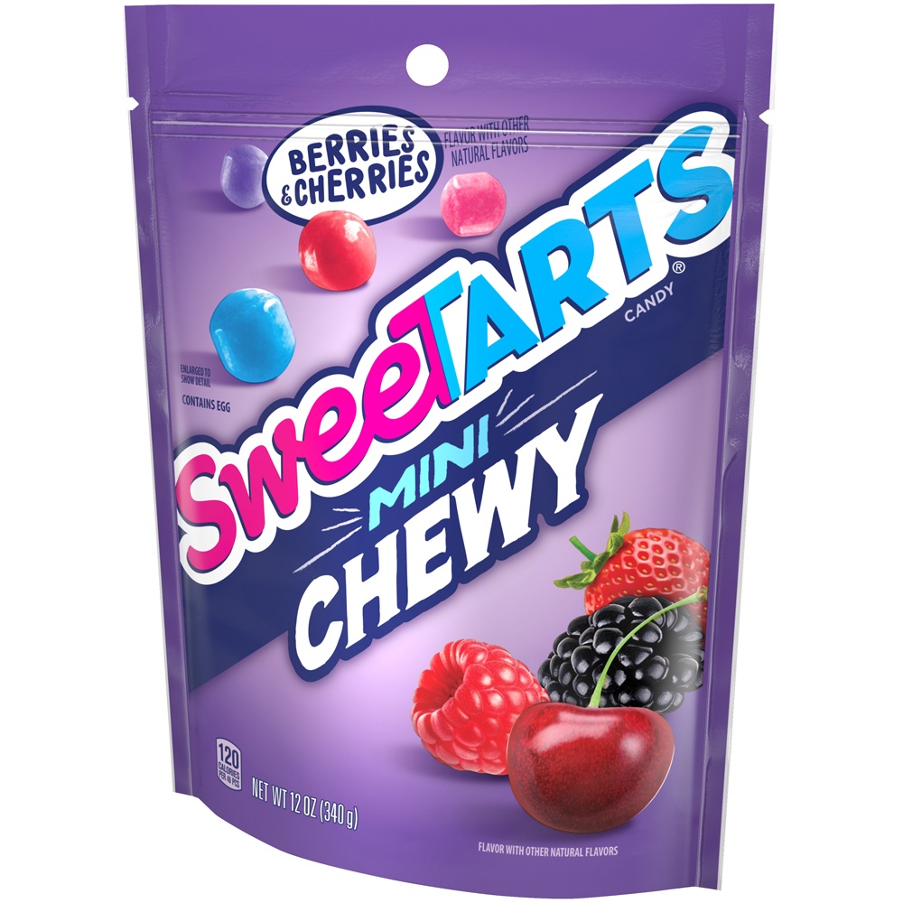 slide 3 of 8, Sweetarts Berries & Cherries Mini Chewy Candy, 12 oz