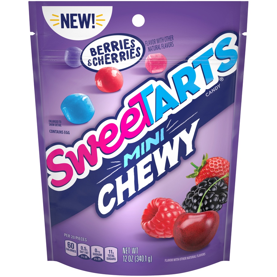 slide 1 of 8, Sweetarts Berries & Cherries Mini Chewy Candy, 12 oz