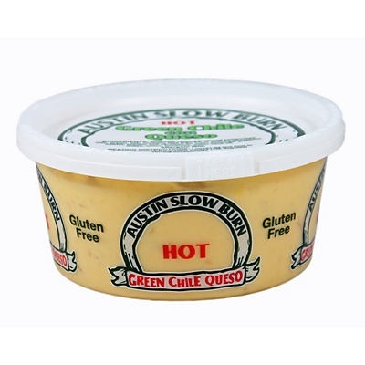 slide 1 of 1, Austin Slow Burn Hot Green Chili Con Queso, 12 oz