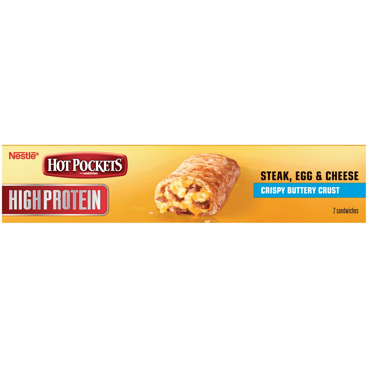 slide 3 of 14, Hot Pockets High Protein Steak, Egg & Cheese Frozen Breakfast Sandwiches, 9 oz