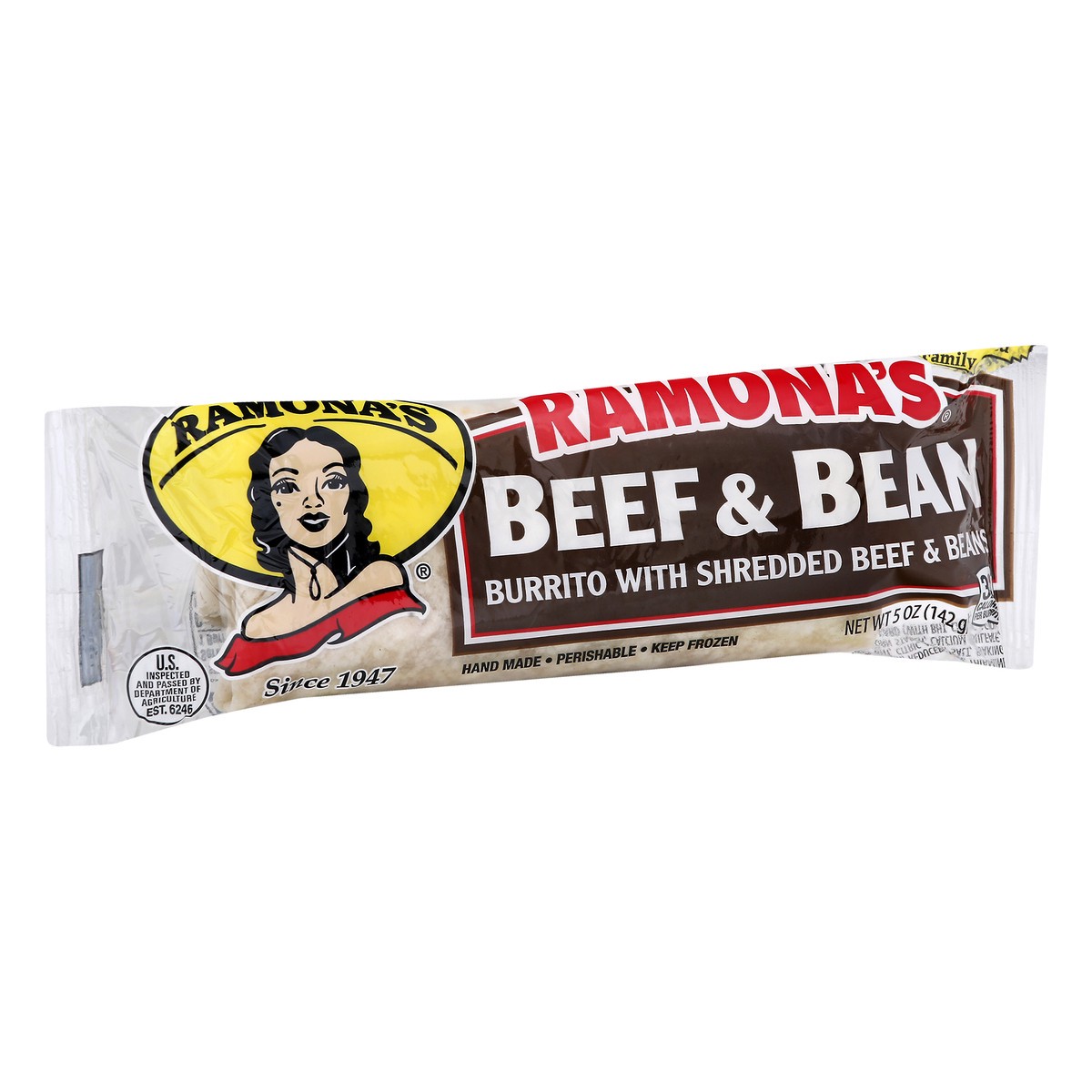 slide 2 of 9, Ramona's Beef & Bean Burrito 5 oz, 5 oz