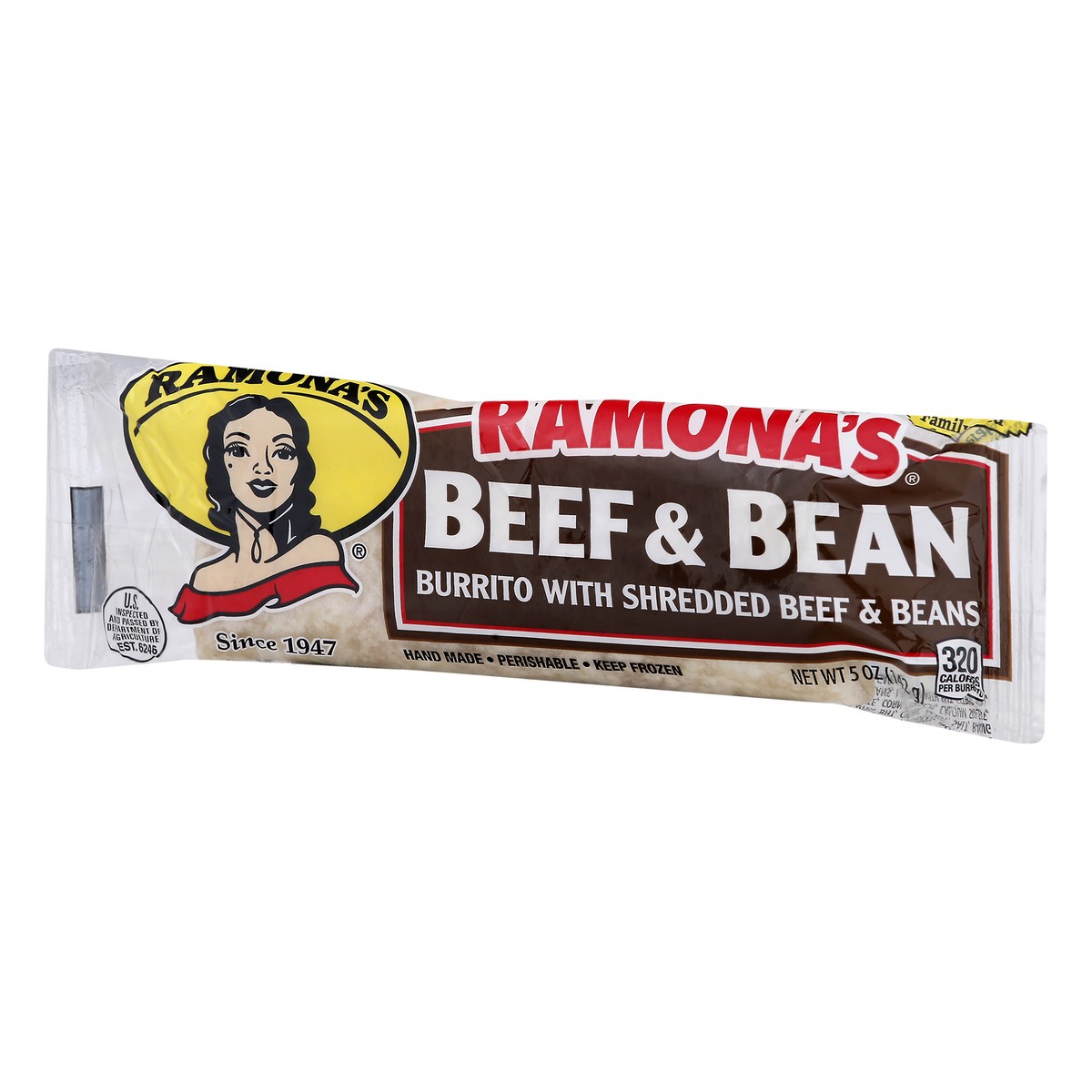 slide 3 of 9, Ramona's Beef & Bean Burrito 5 oz, 5 oz