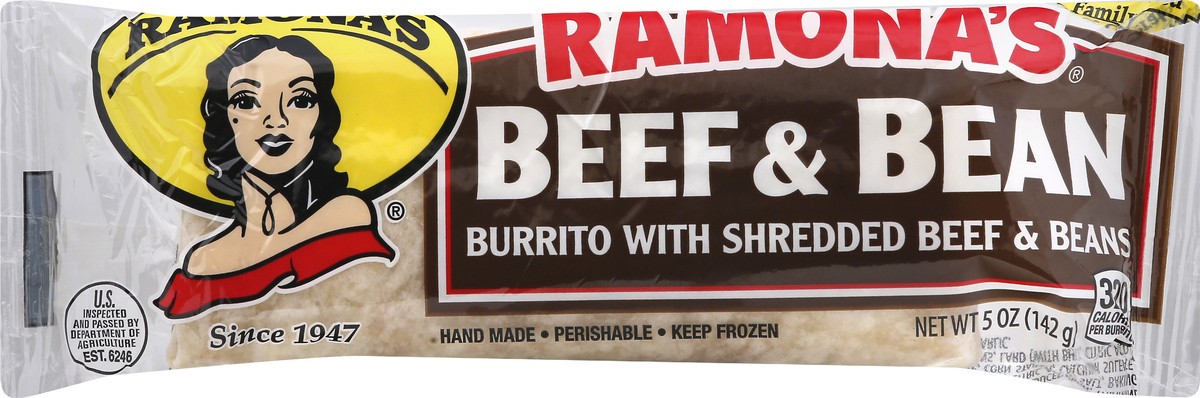 slide 6 of 9, Ramona's Beef & Bean Burrito 5 oz, 5 oz