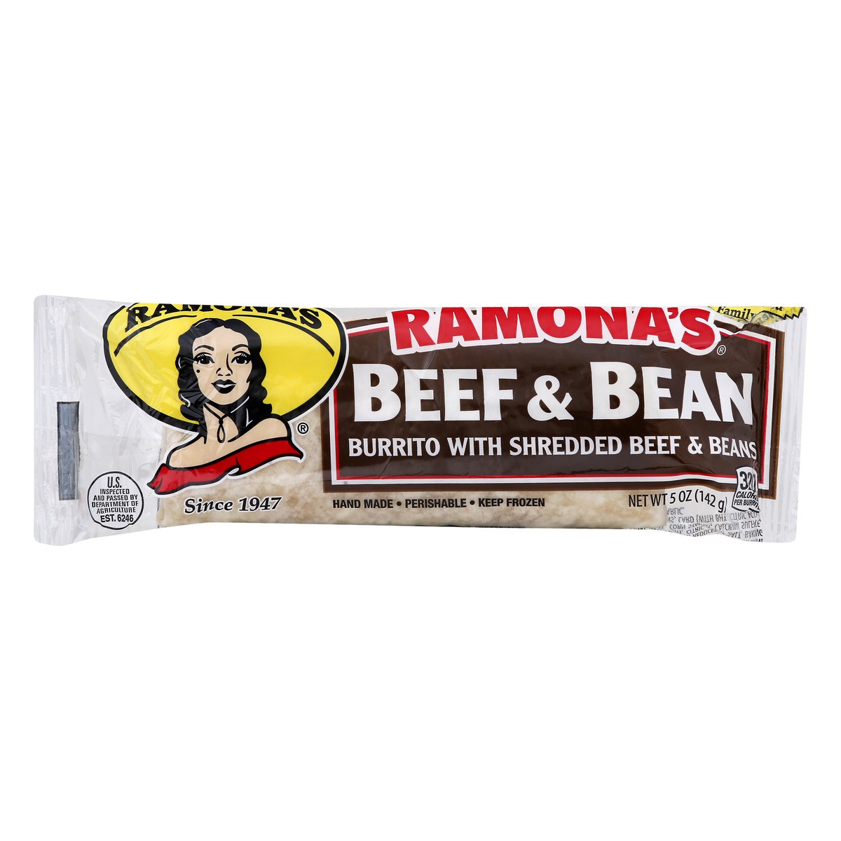 slide 1 of 9, Ramona's Beef & Bean Burrito 5 oz, 5 oz