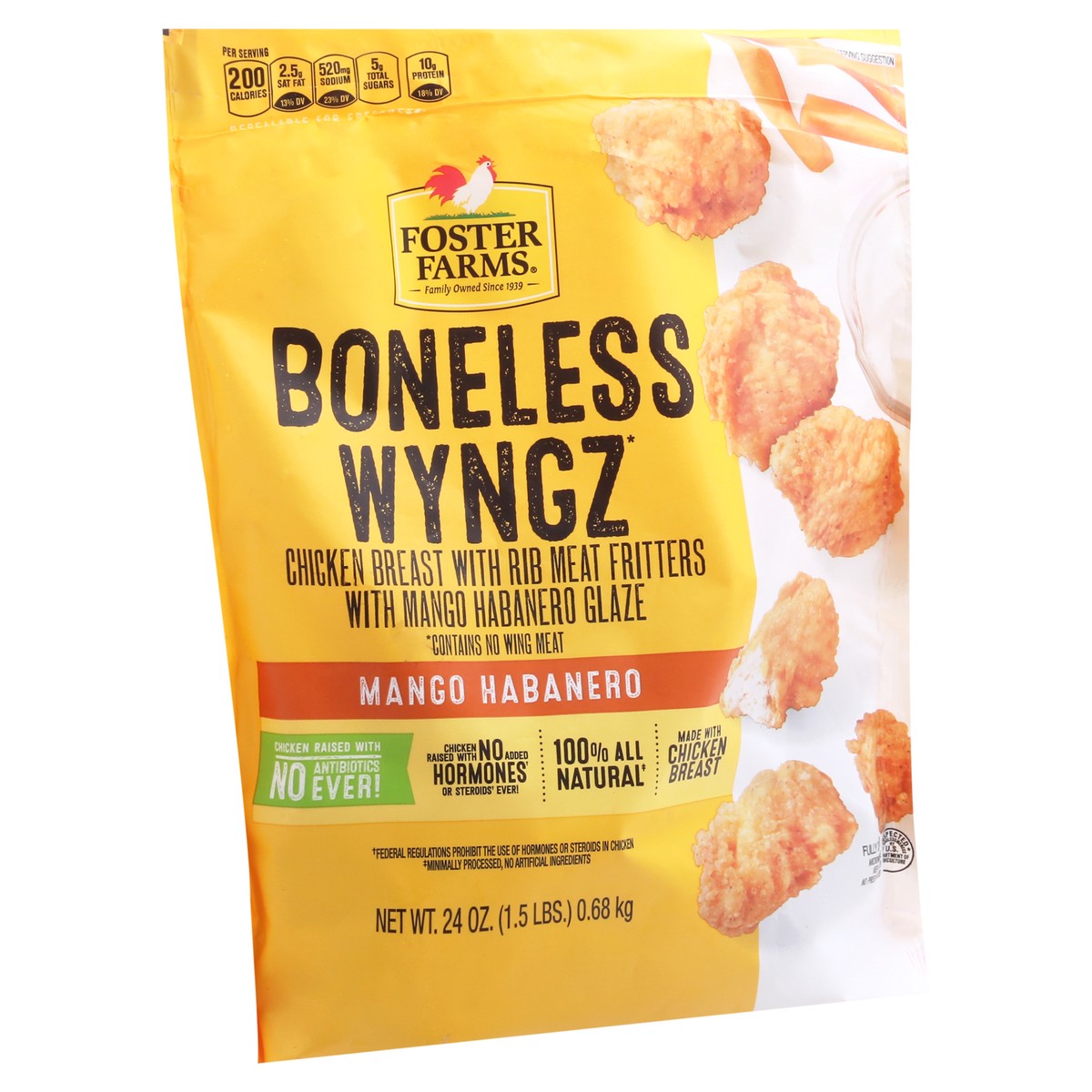 slide 5 of 12, Foster Farms Mango Habanero Boneless Wyngz 24 oz, 24 oz