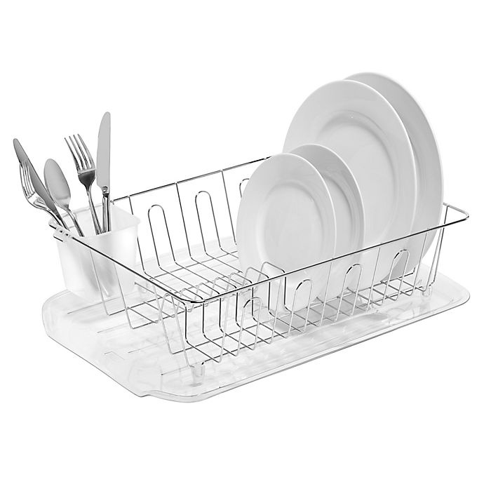 slide 1 of 1, SALT Large Dish Drainer - Silver, 1 ct