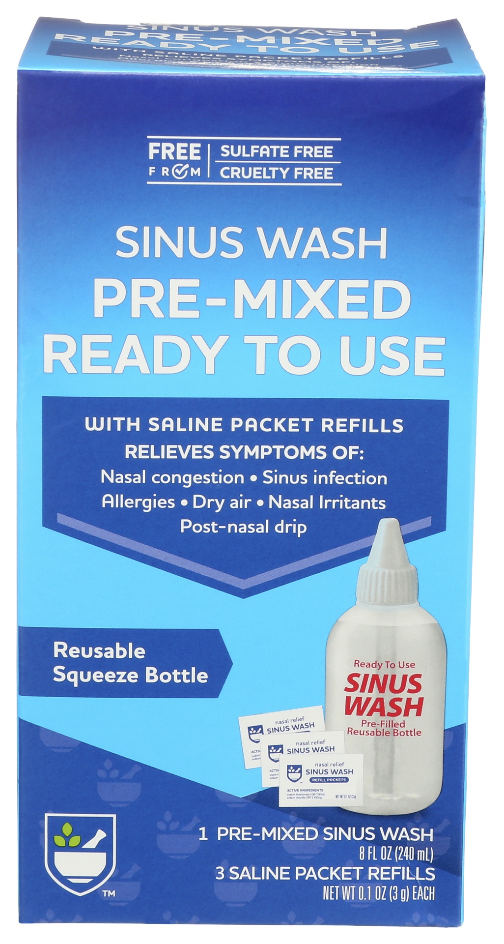 slide 1 of 3, Rite Aid Pre-Mixed Sinus Wash, 8 fl oz