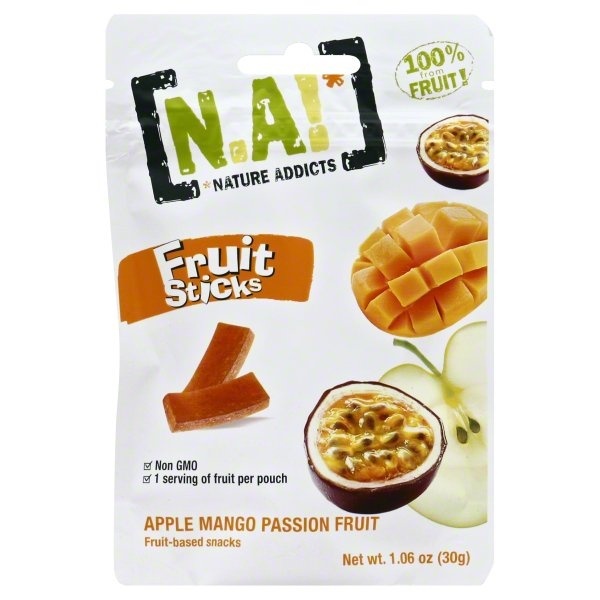 slide 1 of 1, Nature Addicts Fruit Sticks, Apple Mango Passion Fruit, 1.06 oz