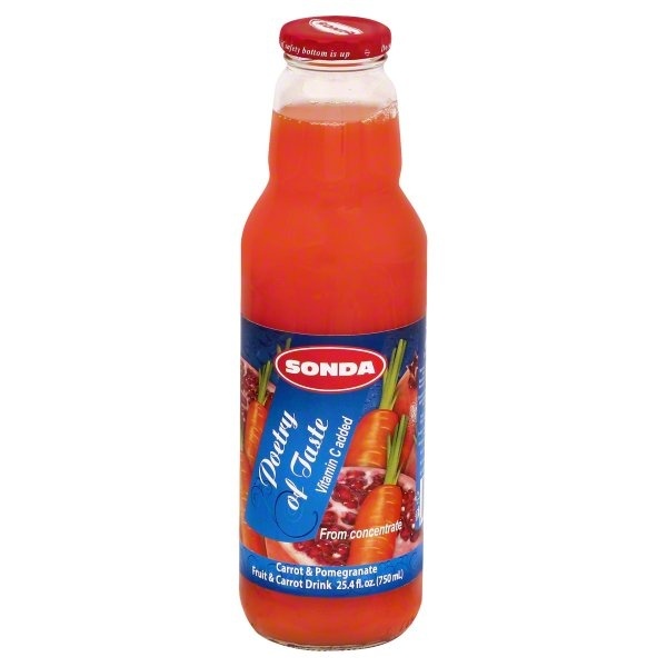 slide 1 of 1, Sonda Carrot & Pomegranate Juice, 25 fl oz