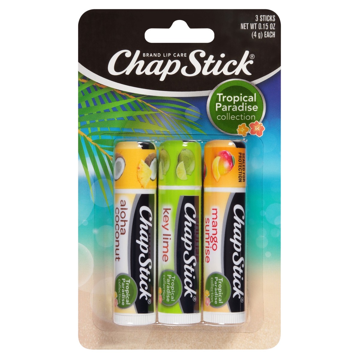 slide 1 of 7, ChapStick Lip Care Tropical Paradise Collection, 3 ct