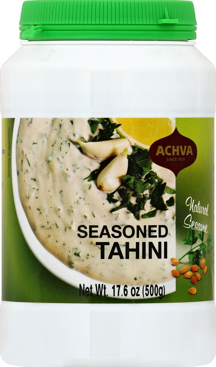 slide 1 of 2, Achva Tahini Seasoned, 16.9 fl oz