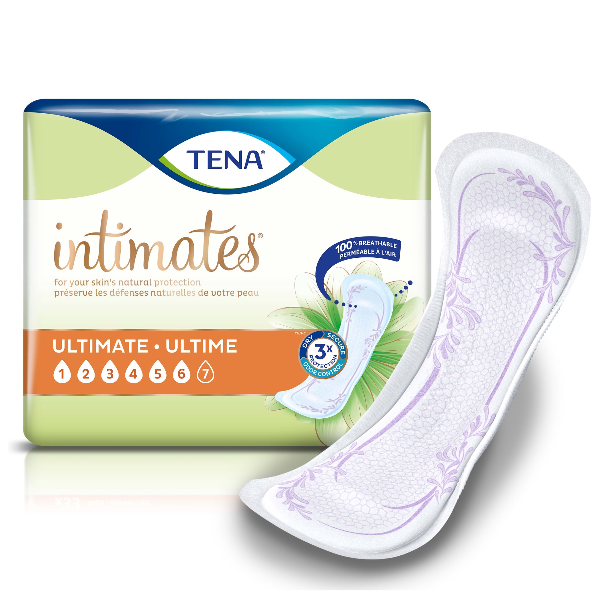 slide 2 of 6, Tena Intimates Ultimate 6 Pads 36 ea, 36 ct