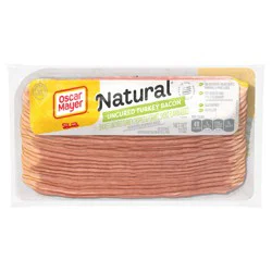 Oscar Mayer Natural Selects Uncured Turkey Bacon with 58% Less Fat & 57% Less Sodium, 11 oz Pack, 20-22 slices