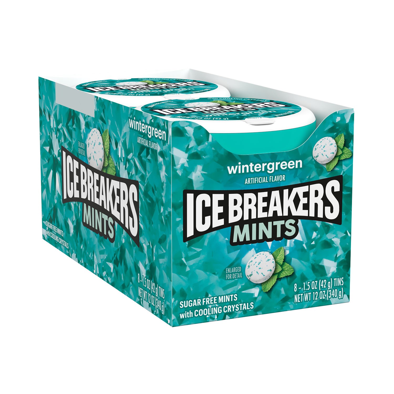 slide 1 of 8, Ice Breakers Wintergreen Sugar Free Breath Mints Tins, 1.5 oz (8 Count), 1.5 oz