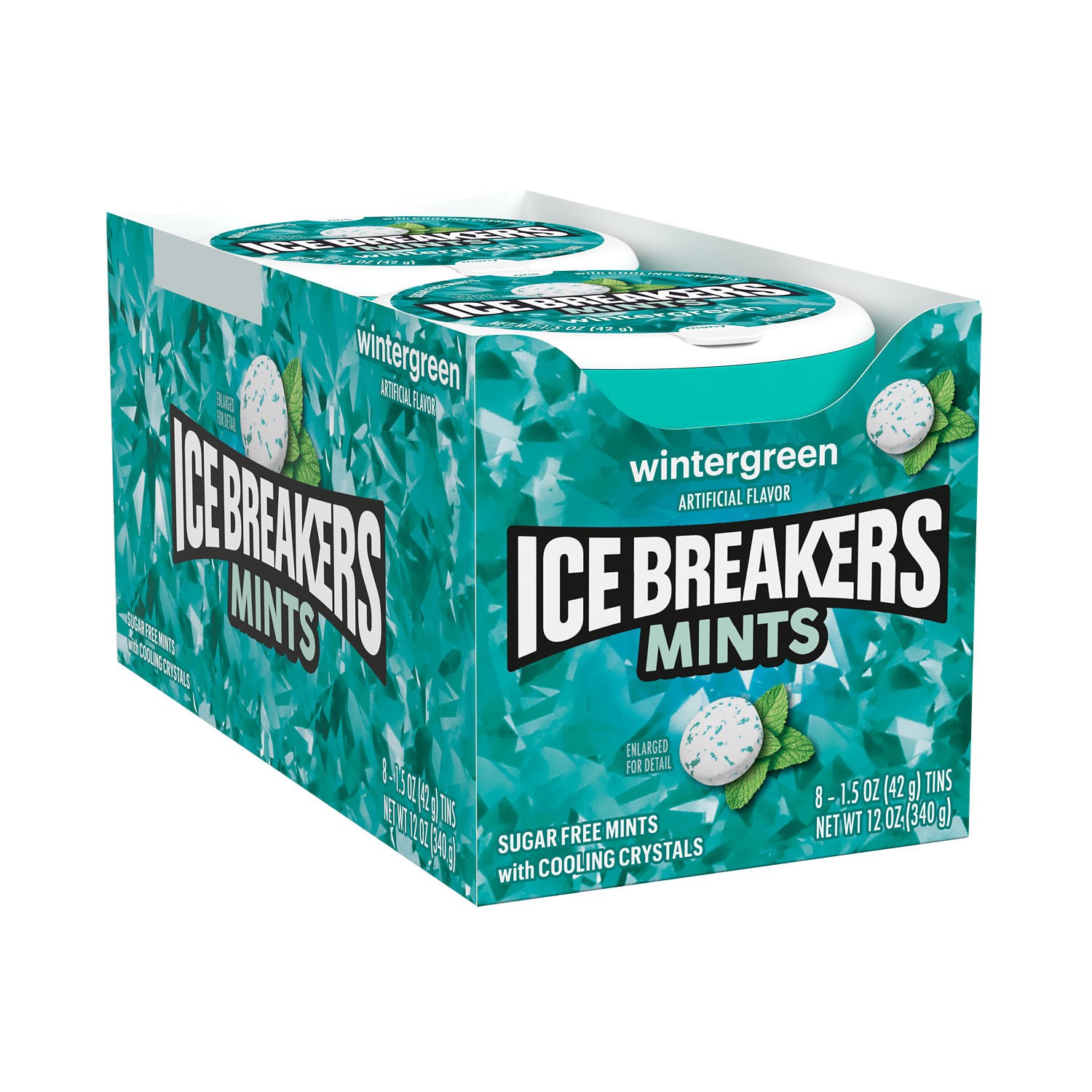 slide 1 of 8, Ice Breakers Wintergreen Sugar Free Mints Tins, 1.5 oz (8 Count), 1.5 oz