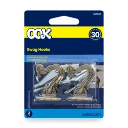 Hillman Ook Swag Hooks Antique Brass