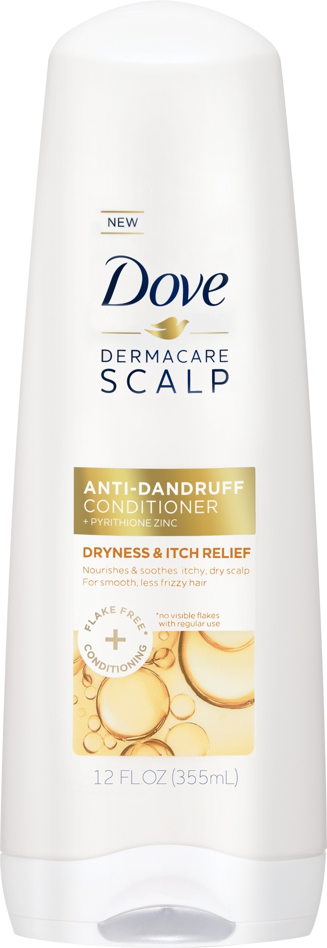 slide 1 of 7, Dove DermaCare Scalp Dryness Itch Relief Anti Dandruff Conditioner, 12 fl oz