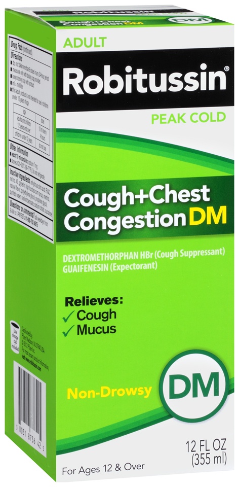 slide 1 of 1, Robitussin Cough+Chest Congestion 12 oz, 12 oz