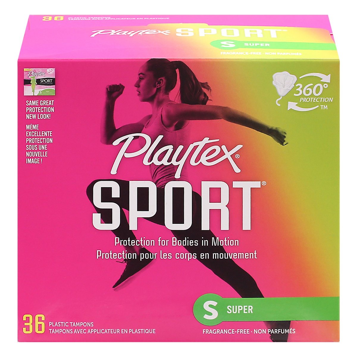 slide 1 of 6, Playtex Sport Super Absorbency Unscented Plastic Tampons, 36 ct