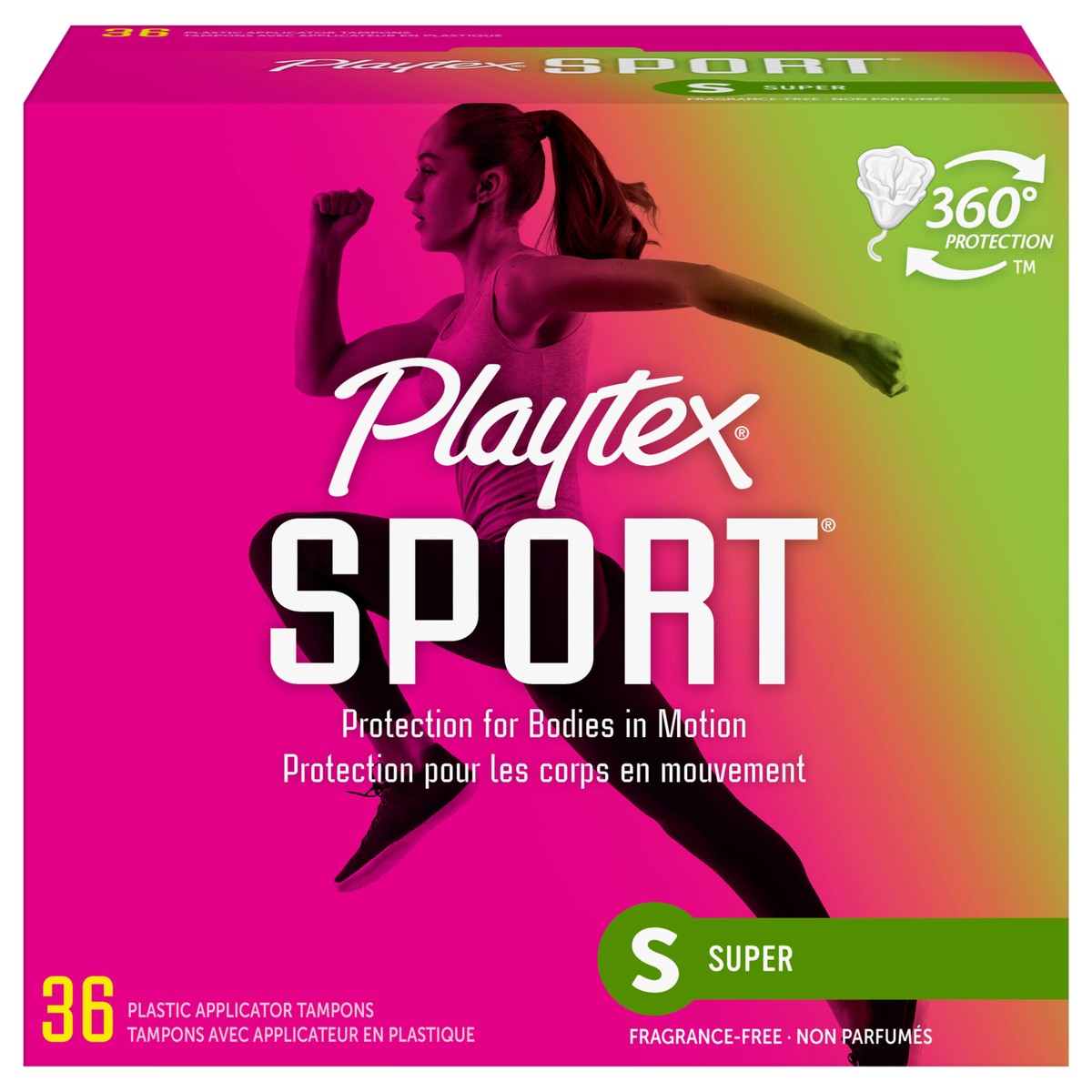 slide 1 of 8, Playtex Sport Tampons Super Absorbency Unscented, 36 ct