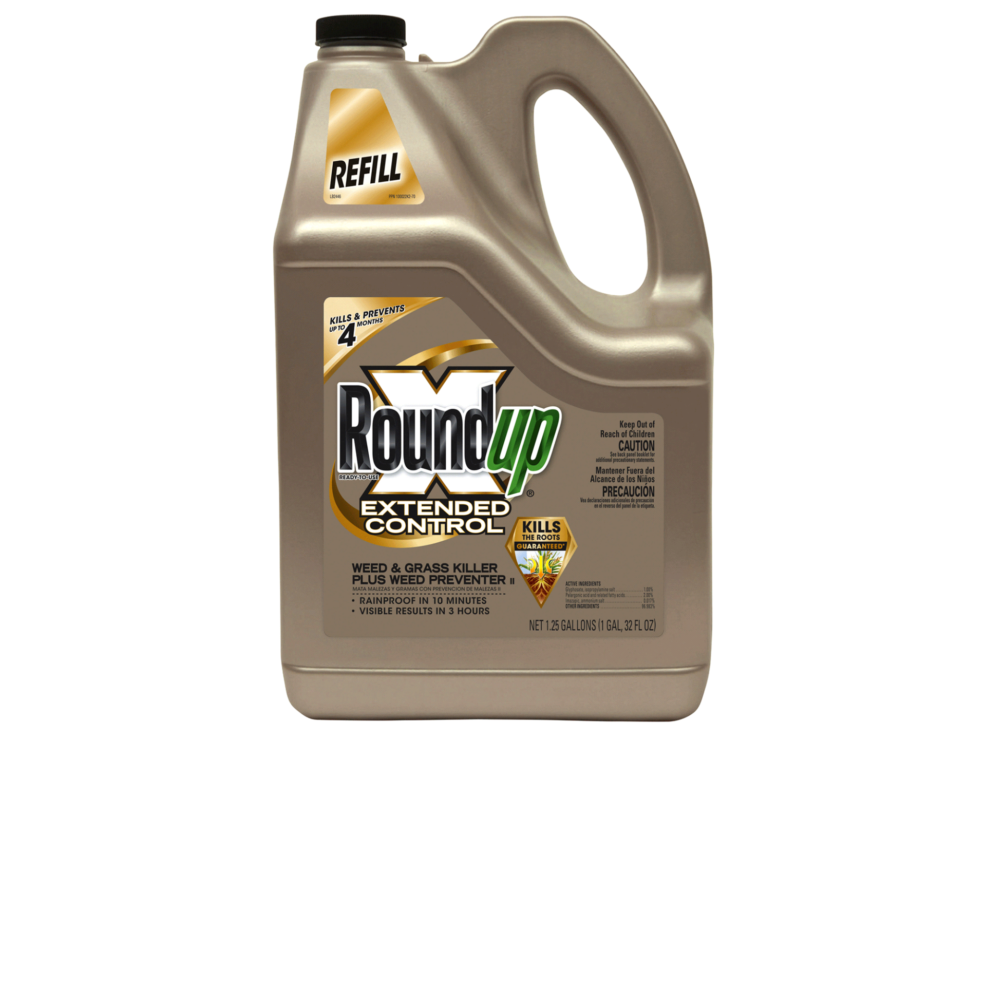 slide 1 of 1, Roundup Extended Control Weed & Grass Killer Plus Weed Preventer, 1.25 gal