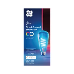 GE Cync Full Color Decorative Smart ST19 Nondim 1 Pack