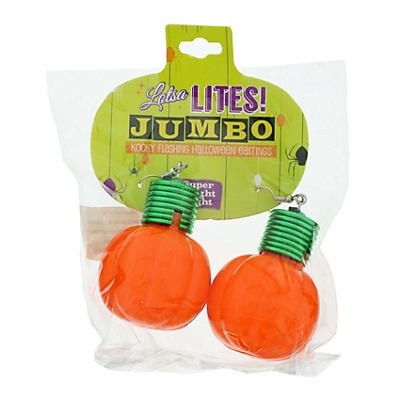 slide 1 of 1, DM Merchandising Halloween Jumbo Light Up Earrings, 1 ct