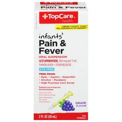 TopCare Health Infants' Grape Flavor Pain & Fever 160 mg - 2 fl oz