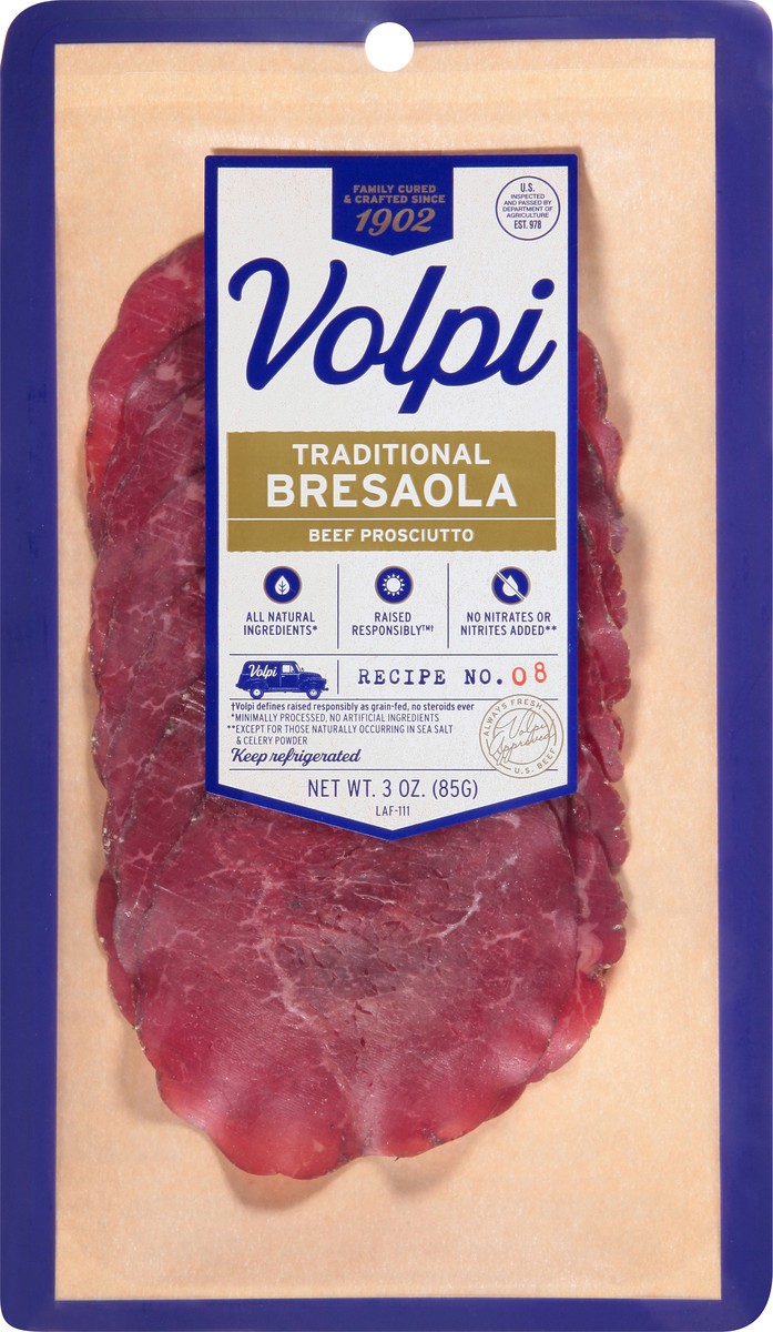 slide 5 of 13, Volpi Bresaola | Beef Prosciutto 3oz, 3 oz