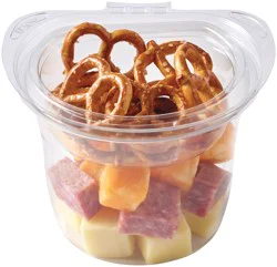 Meal Simple by H-E-B Snack Cup - Uncured Salami, Cheese & Pretzels