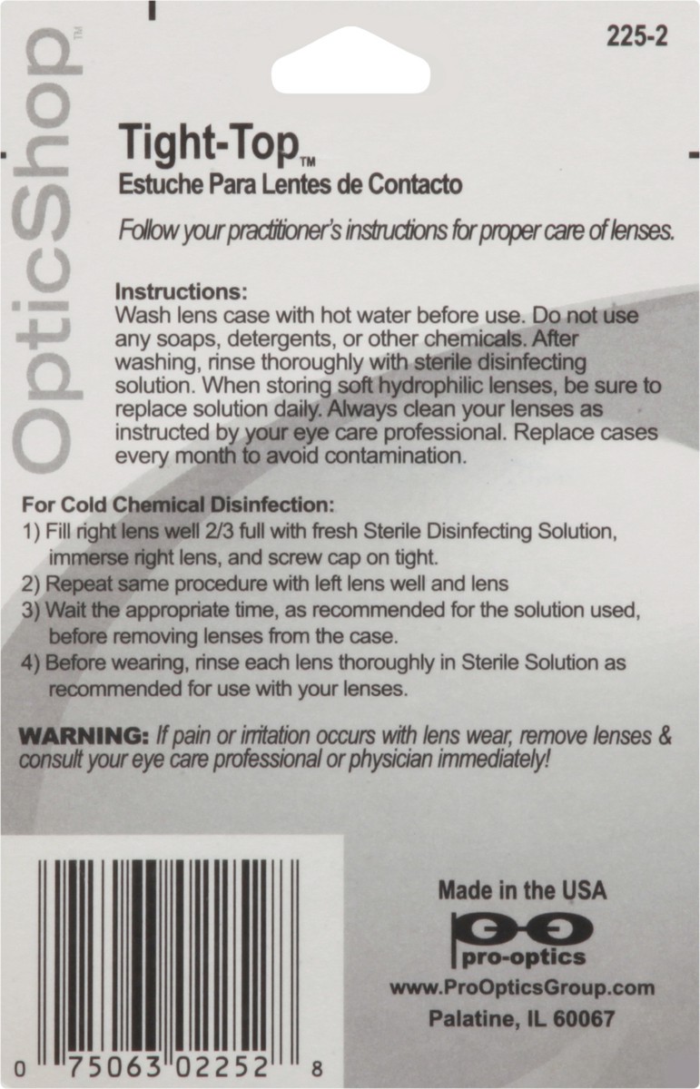 slide 3 of 12, Optic Shop Tight-Top Contact Lens Cases, 1 ct