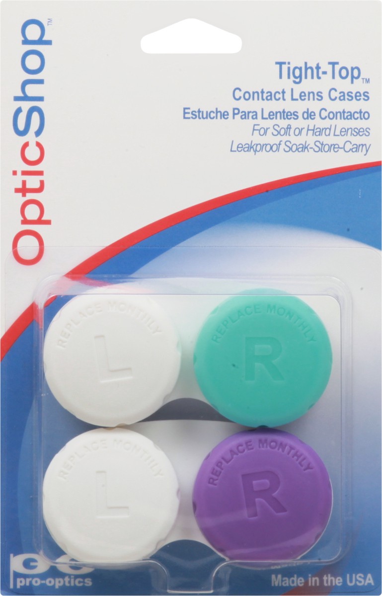 slide 2 of 12, Optic Shop Tight-Top Contact Lens Cases, 1 ct
