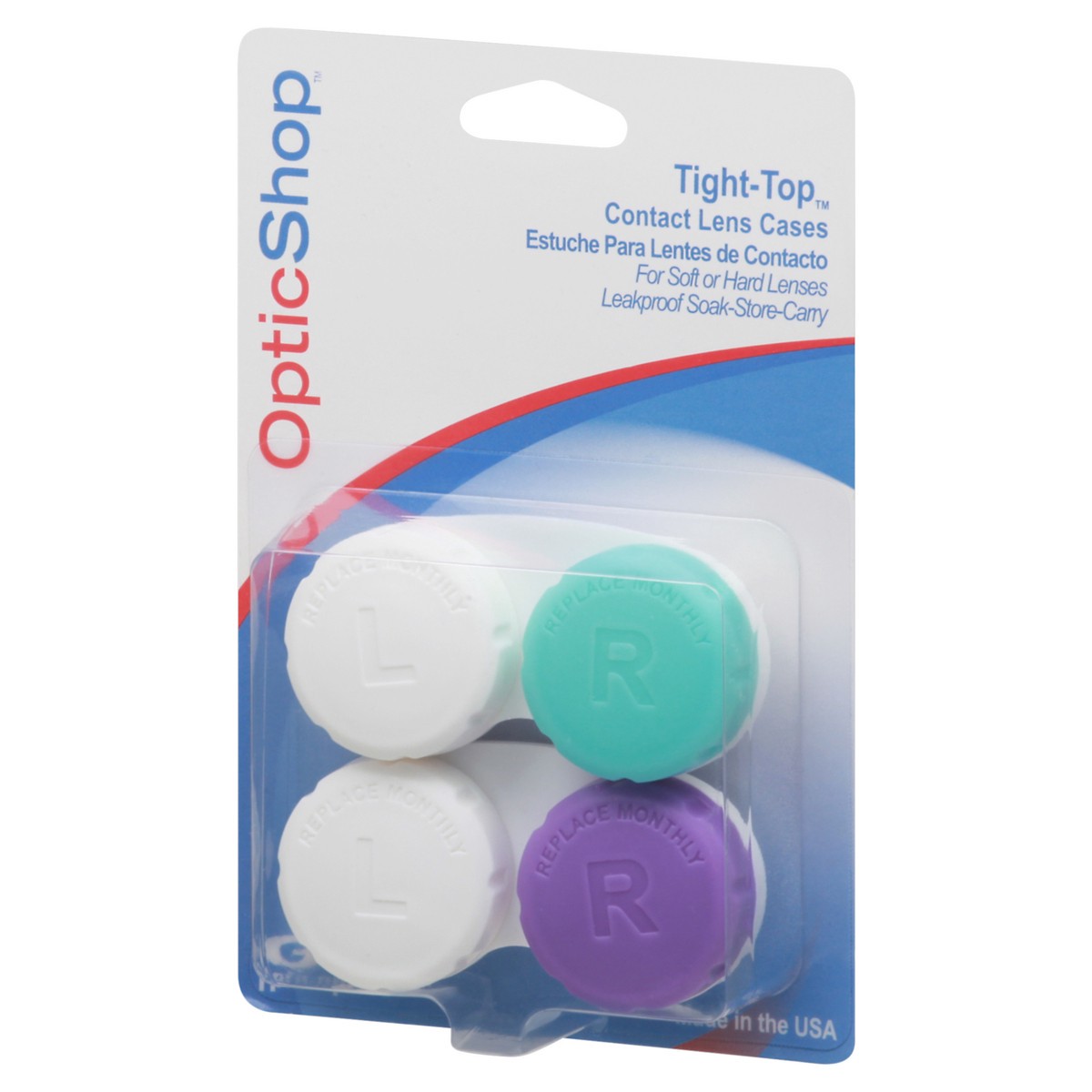 slide 10 of 12, Optic Shop Tight-Top Contact Lens Cases, 1 ct