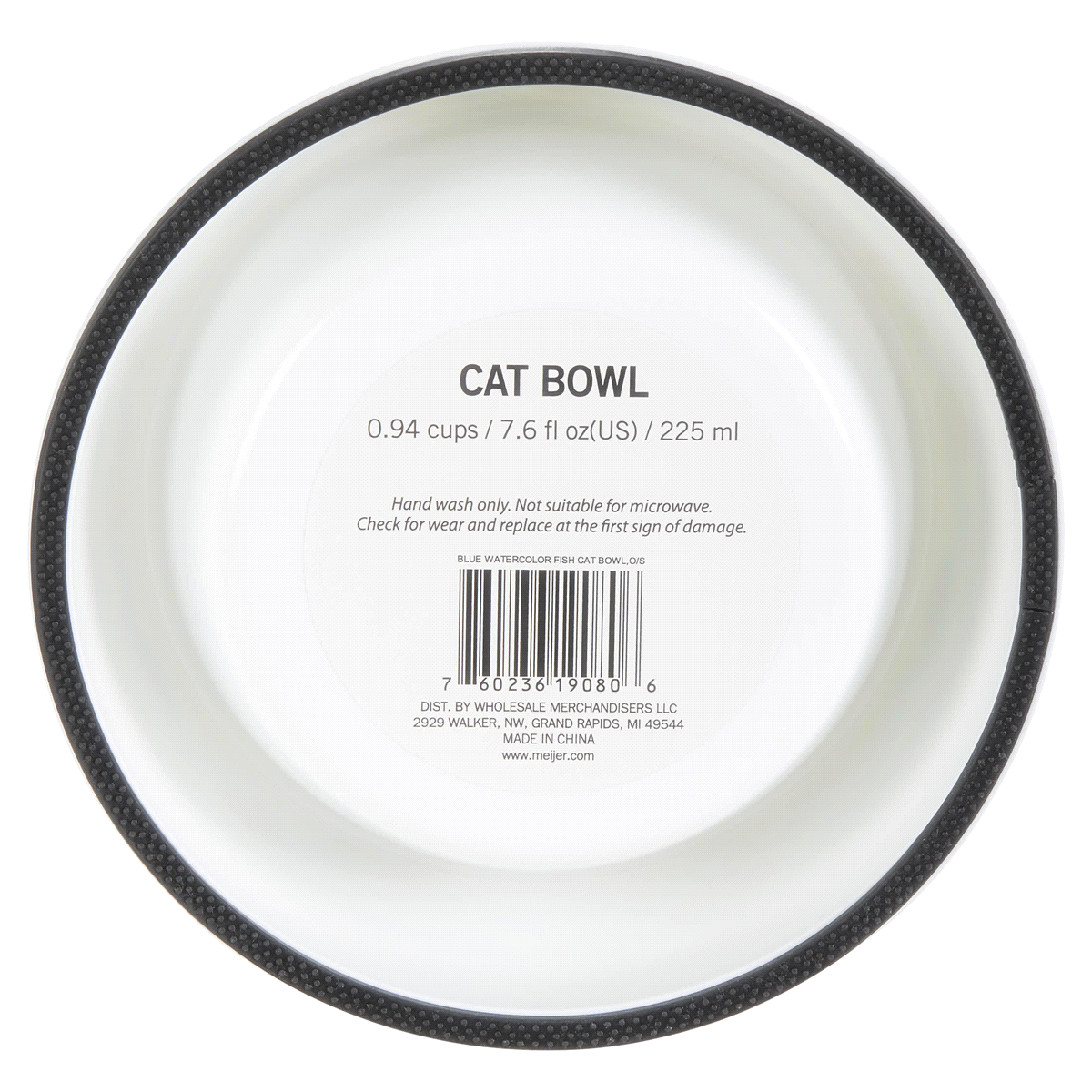 slide 21 of 29, Meijer Fish Print Cat Bowl, 7.6 oz