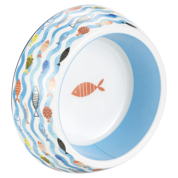 slide 4 of 29, Meijer Fish Print Cat Bowl, 7.6 oz