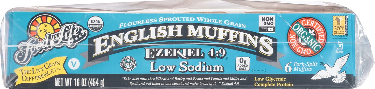 slide 3 of 9, Ezekiel 4:9 Low Sodium English Muffins 6 ea, 6 ct