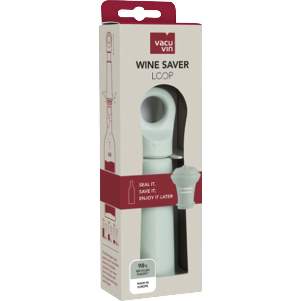 slide 1 of 1, Vacu Vin Wine Saver Loop Jade, 1 ct
