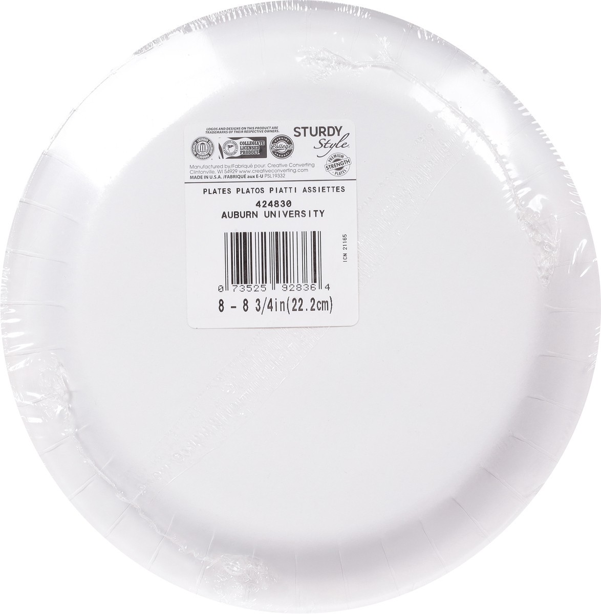 slide 3 of 11, Creative Converting Auburn Tigers Plates 8 ea, 8 ct