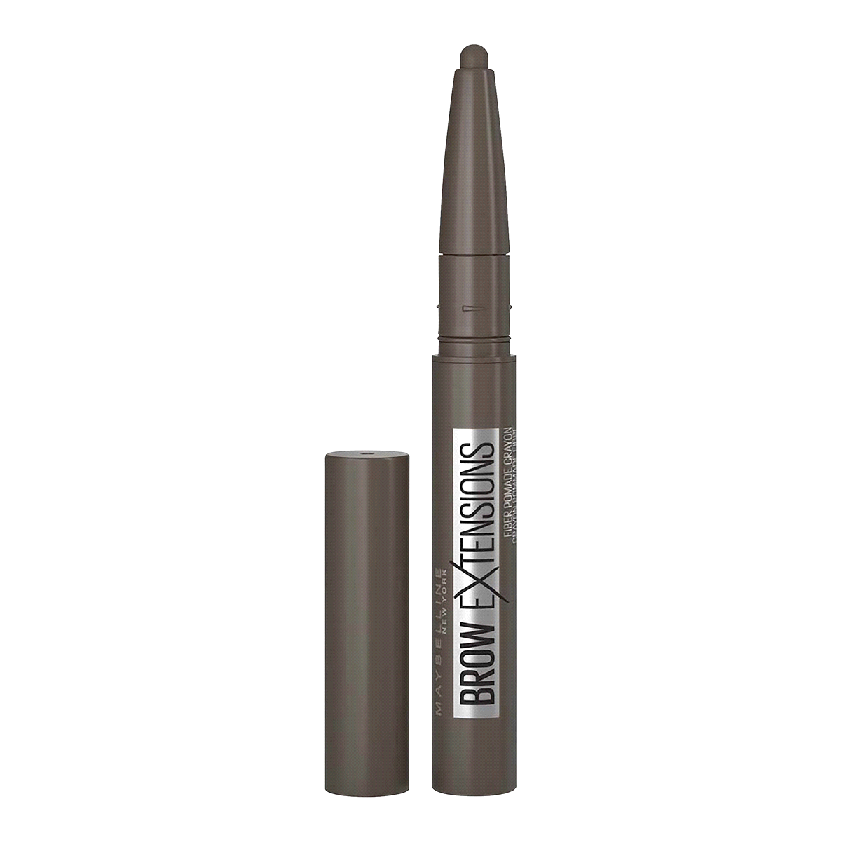 slide 1 of 1, Maybelline Brow Extensions Fiber Pomade Crayon Eyebrow Makeup - Black Brown - 0.014oz, 0.014 oz