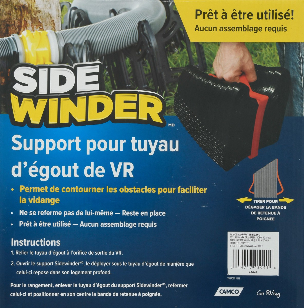 slide 6 of 9, Camco Sidewinder RV Sewer Hose Support 1 ea, 1 ct