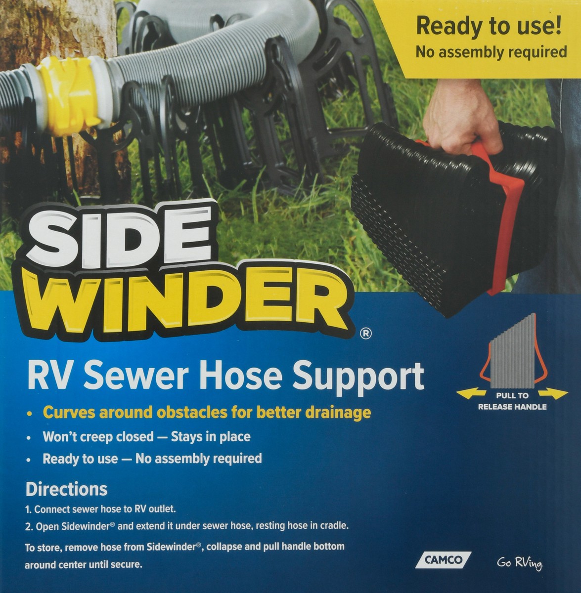 slide 2 of 9, Camco Sidewinder RV Sewer Hose Support 1 ea, 1 ct