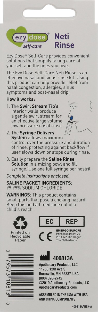 slide 3 of 9, EZY Dose Self-Care Neti Rinse Nasal And Sinus Rinse Kit 12 1 ea Box, 1 ct