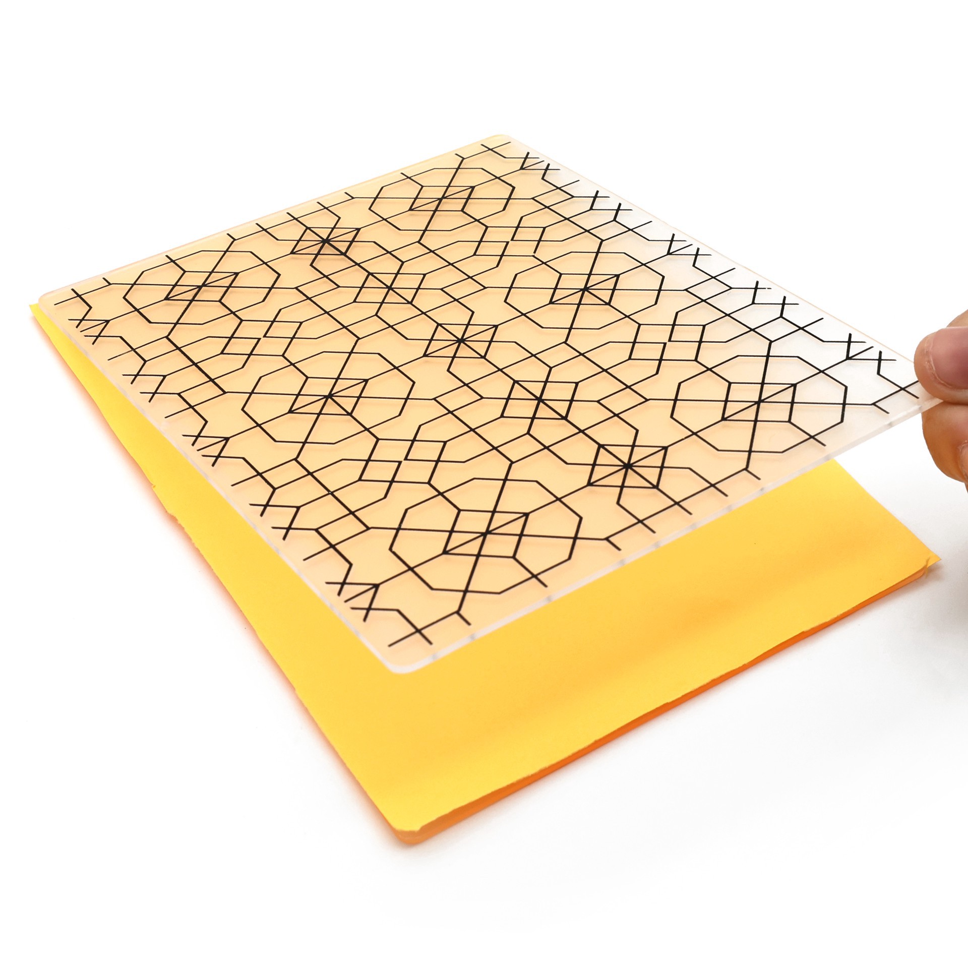 slide 3 of 5, Geometric Embossing Folders Set By Recollections, 4.25 in x 5.5 in