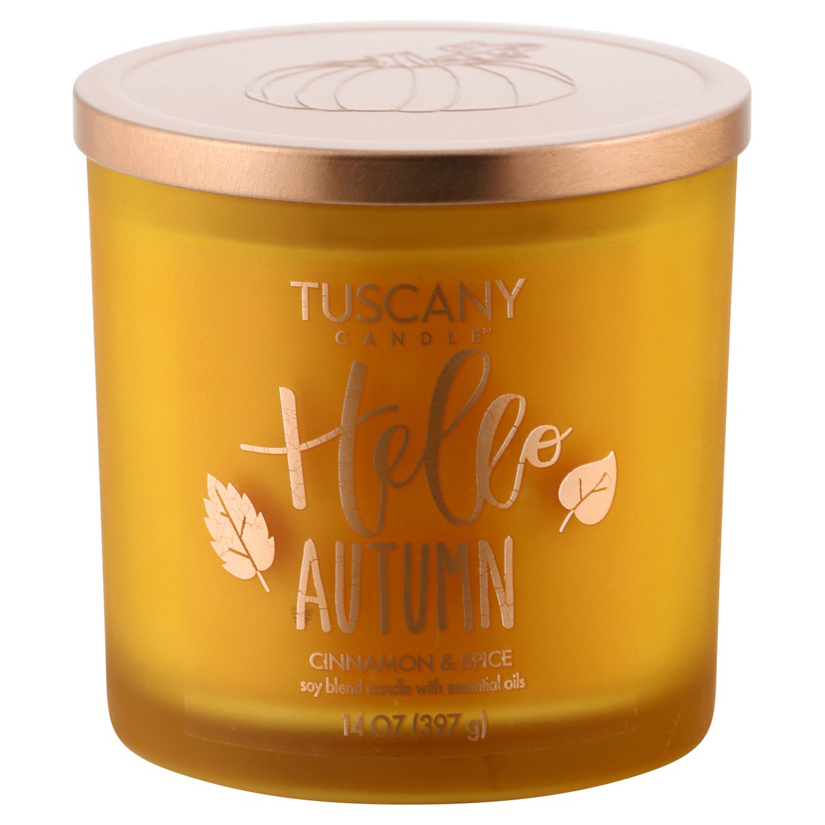 slide 4 of 8, Tuscany Candle Cinnamon Spice Jar Hello Autumn, 14 oz