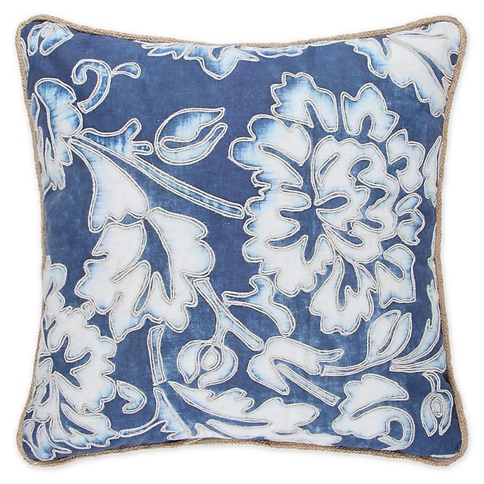 slide 1 of 1, Wamsutta Indigo Garden Square Throw Pillow - Blue, 1 ct