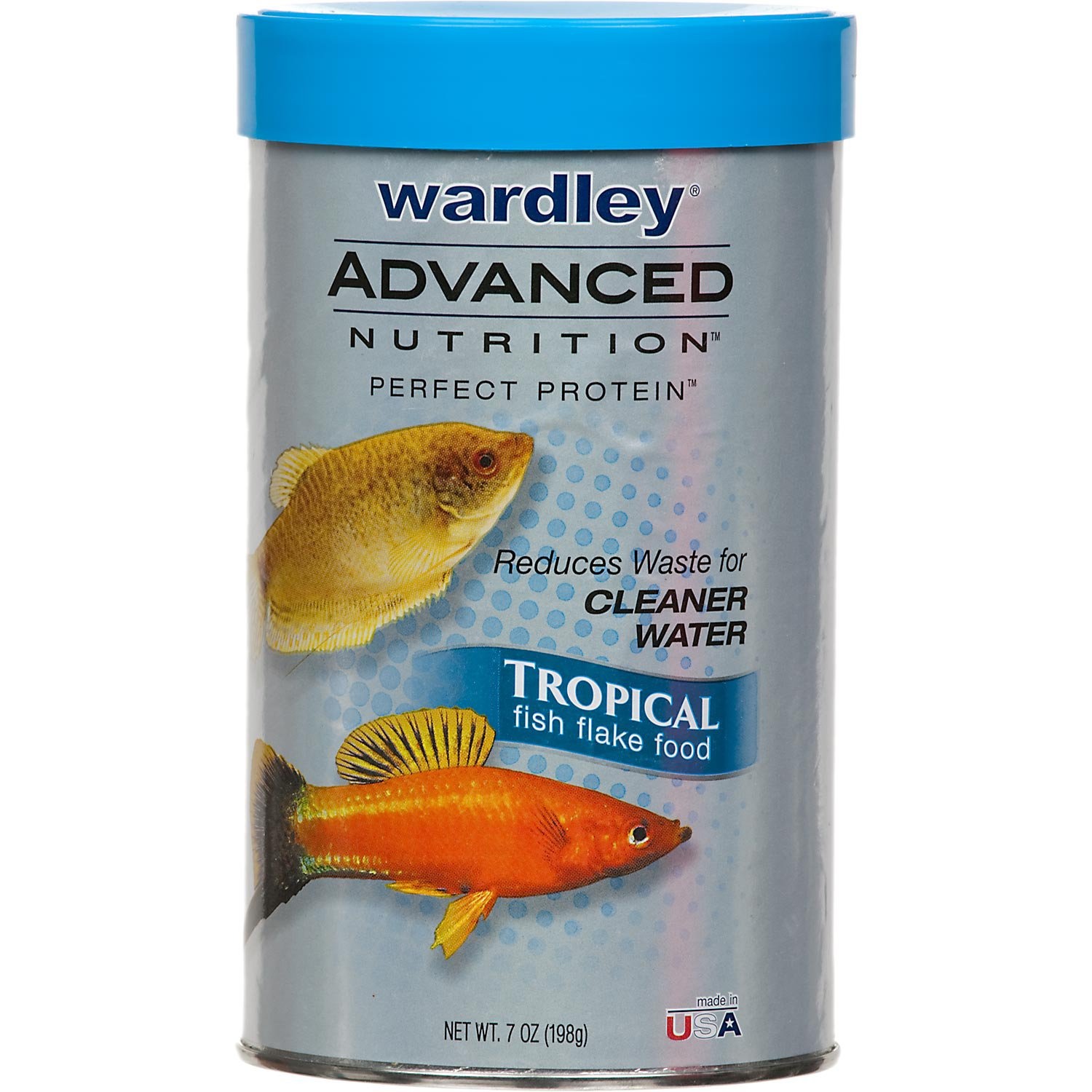 slide 1 of 1, Wardley Advanced Nutrition Perfect Protein Tropical Fish Flake Food, 7 oz