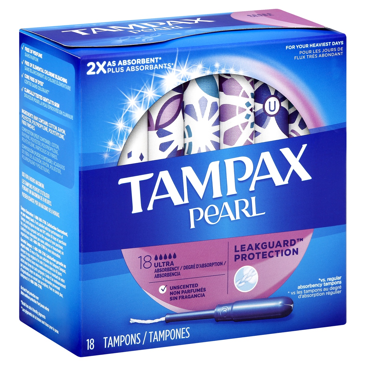 slide 7 of 7, Tampax Tampons, 18 ct